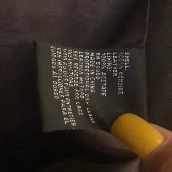 COPY - Kasper Dark Brown Leather Skirt - Picture 5 of 5